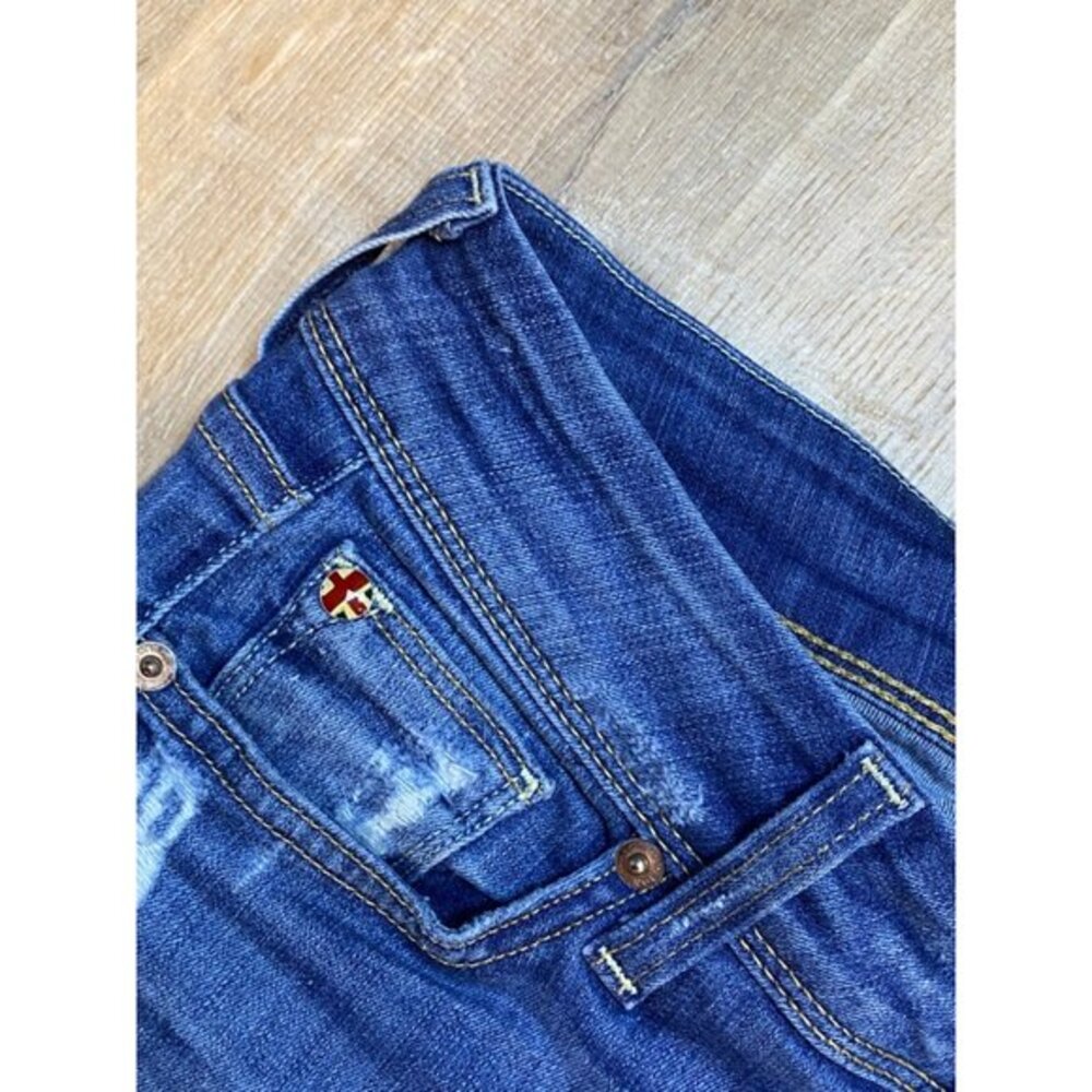 Hudson Womens Distressed Skinny Jeans 26DN Blue Denim Cotton Stretch Made In USA - Picture 4 of 11